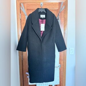 Marcella Black 100% Wool Coat The Elizabeth sz Small